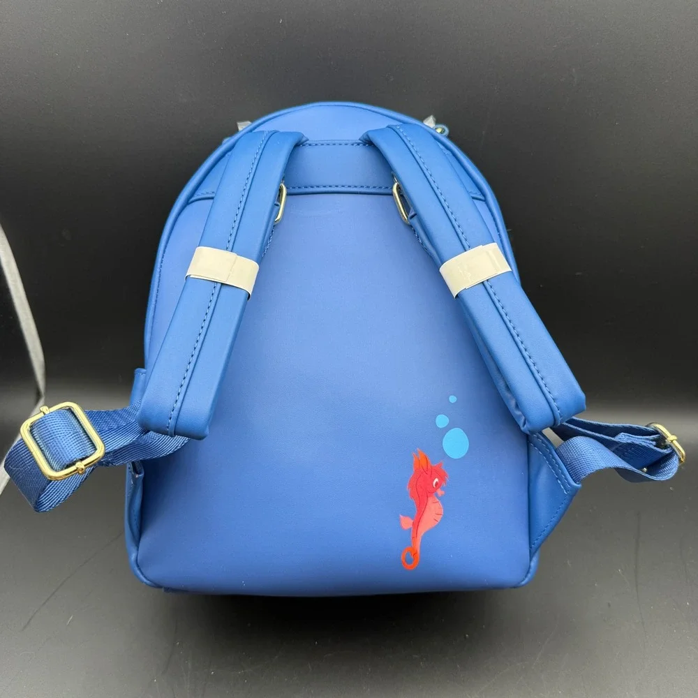 Disney Loungefly Pinocchio Coral Mini Backpack Women OS Blue Undersea Disney